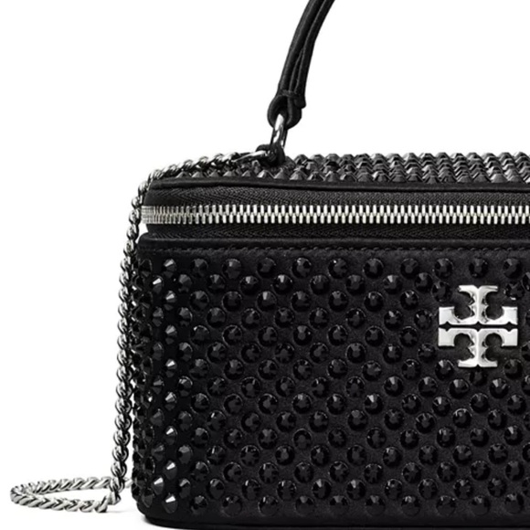 NEW Tory Burch Kira Embellished Satin Vanity Case - Picture 6 of 9